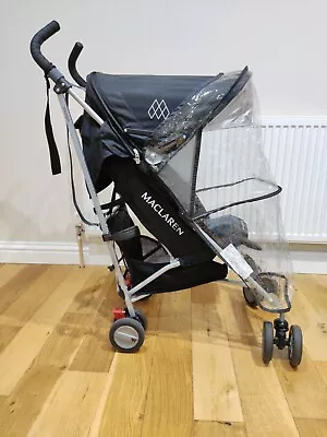 Maclaren Triumph Single Pushchair Stroller Pram Black With Accesories • £44.95