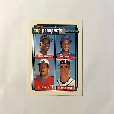 1992 Topps - Top Prospects #551 Chipper Jones Wil Cordero Alex Arias (RC) • $1.49