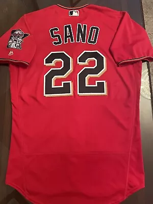 Miguel Sano #22 Minnesota Twins Authentic On-Field Majestic Alt Red Jersey 44/L • $175