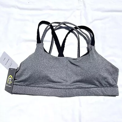 C9 Champion Womens XL Gray Black Wireless Medium Support Sports Bra • $14.98