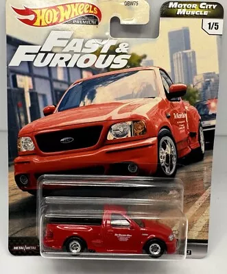 Hot Wheels Ford F-150 Lightning | Fast & Furious | Red | Motor City Muscle • $2.26