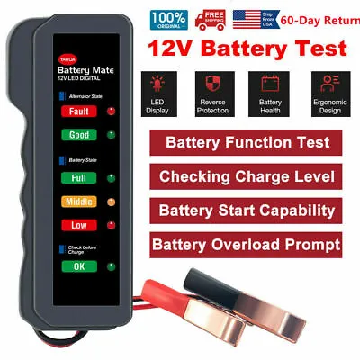 12V Battery Load Tester Car Autocycle Marine Alternator Analyzer Diagnostic Tool • $6.99