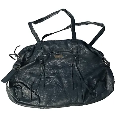 Women's Volcom Blue Leather Off Duty Bag Handbag Purse 12  X 17  Zipper • $39.97