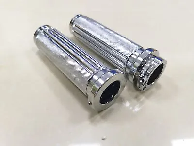 Chrome 1  Handlebar Hand Grip For Harley Dyna Street Glide Road King FLHR V-Rod • $28.98