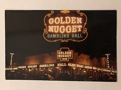 Million Dollar Golden Nugget Gambling Hall Saloon And Restaurant Vegas Postcard • $1.99