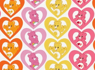 $2.99 • Buy Fat Quarter Fabric  Care Bears  Pink Hearts  Love A Lot  Friend & Cheer Bear  Fq