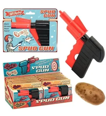 Retro Spud Gun Stocking Filler KidsToy Shoots Potato Pellets🇬🇧Based • £6.99