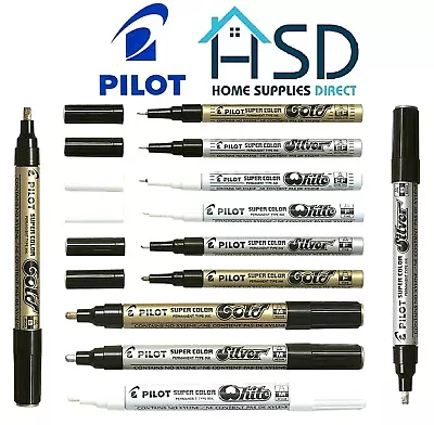 Pilot Super Color Marker Pen Metallic Paint Colour Gold Silver White Ink Pens • £12.49