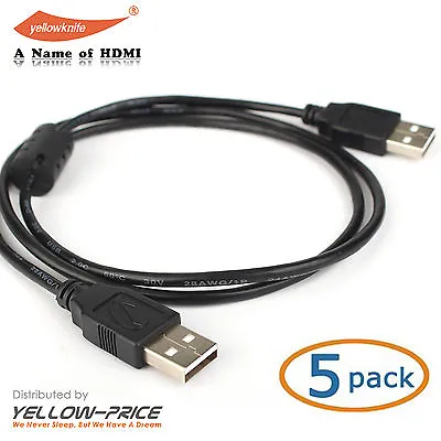 $28.85 • Buy 1m 2m 3m Black USB 2.0 Male To Male Type A Extension Connector Cable Cord Sydney