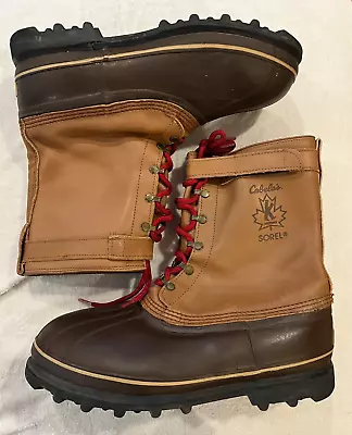 Vintage Sorel Boots Mens Size 12 Cabelas Kaufman Caribou Snow Boots Canada Shoes • $59.99