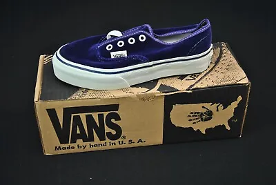 Cracked Soles VTG New In Box Vans Shoes Men 3 Women 5.5 Made In USA Purple Suede • $99.99