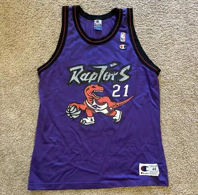 Marcus Camby Toronto Raptors Vintage Champion Jersey 48 XL Purple • $70