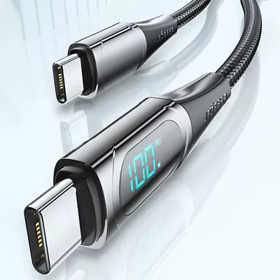 $4.82 • Buy USB C To USB C Cable 5A PD 100W Fast Charging Cord LED Display Type-C Charger √