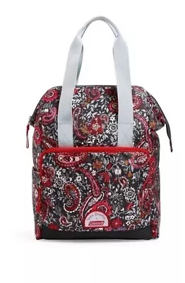 Vera Bradley + Coleman Cooler Backpack 10.5qt - Eden Paisley Gray Floral NWT • $35