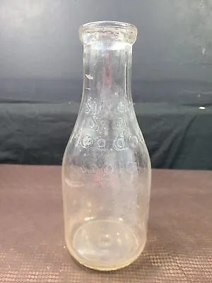 Silver Seal Meadow Gold Embossed One Quart Milk Bottle (EMPTY) • $16