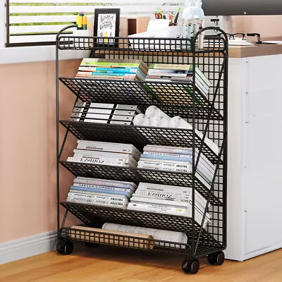 1/6Tier Metal Under Desk Storage Organizer Trolley Rack Shelving Unit Slide Out • £12.95