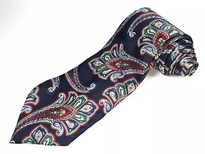 Executive Collection Paisley 100% Italian Silk Necktie Neck Tie Blue 4  56  • $12.75