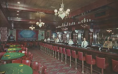 Las Vegas Nevada Golden Nugget Interior View Bar Blackjack Tables Postcard • $4.91