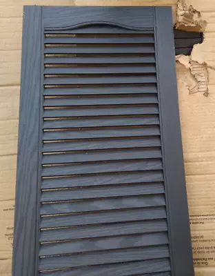 Mid-America Vinyl Louvered Exterior Shutters 14.5 In. X 80 In. Five NEW Shutters • $14