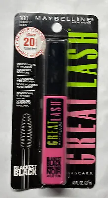 Maybelline Great Lash Washable Mascara Conditions Thickens 100 Blackest Black  • $8.95