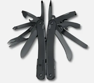 Victorinox Swiss Army Knife Black Swisstool Spirit W/ Pouch 3.0226.M3N MXBS NIB • $177