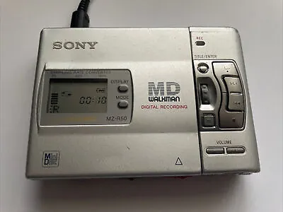 £179 • Buy SONY MZ-R50 MD WALKMAN Portable Minidisc Recorder - Silver. In VGC
