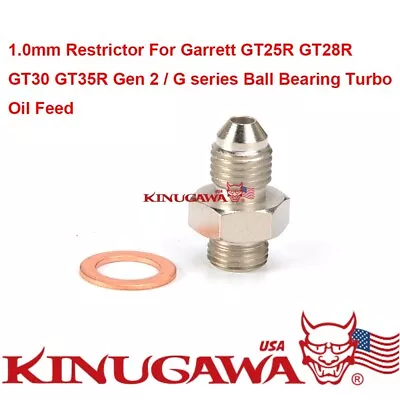 Turbo Oil Feed Fitting 7/16-24 Garrett G Series G25 G30 G35 660 770 900 / 1.0mm • $9.99