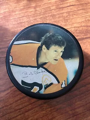 Bobby Clarke Puck With Photo And Auto On One Side And Stats On The Other Side. • $28.70