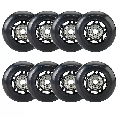 Outdoor Rollerblade Inline Hockey Fitness Skate Wheels 80mm + Bearings 8-Pack • $23.94