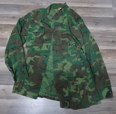 Orig US Army Jacket  Vietnam M65 Leaf Pattern Camouflage  USMC - Marine Corps • $24.99