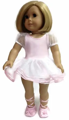 Pink Ballerina Dress & Slippers Made For 18 Inch American Girl Doll Clothes • $8.24