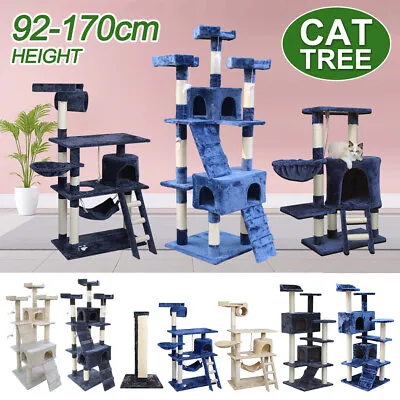 Cat Tree Scratching Post Pole Tower Condo Kitty Activity Bed Stand Scratcher • $62.91