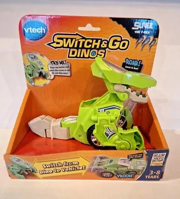 Vtech Switch And Go Dinos Sliver The T-Rex Green Dinosaur Transforming Car  • $22.50