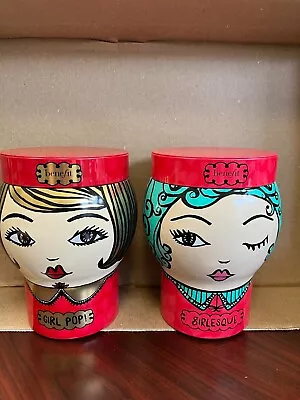 Benefit  Collectible Tins Lot Of 2  ~ Great For Make-up Or Hair Supplies! • $4.40