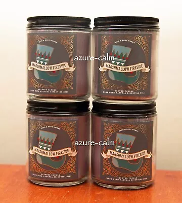 Bath & Body Works MARSHMALLOW FIRESIDE 7oz Single Wick 1-wick Jar Candle X 4 • $41.88