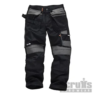 £24.99 • Buy Scruffs Trade Work Trousers Black 32s Hard Wearing Knee Pockets Workwear