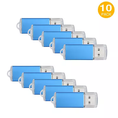 Lot 10pcs Metal Rectangle USB 2.0 Flash Drive Memory Stick 2GB 4GB 8GB 16GB 32GB • $21.59