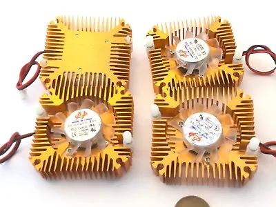 4 Pieces Copper 12v 55mm 2PIN Aluminum Cooling Fan Heatsink Cooler VGA CPU A8 • $21.84