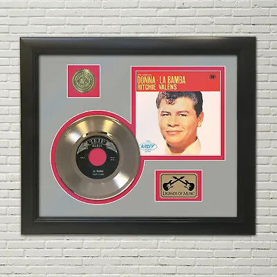 Richie Valens La Bamba Framed Picture Sleeve Gold 45 Record Display M4 • $149.95