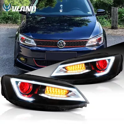 2011-2018 Volkswagen VW Jetta Headlights For TSI/TDI/GLI Demon Eyes Front Lights • $428.99