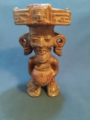 *As Is* Antique Aztec Mayan Mesoamerican Clay Incense Burner Used *Chipped  • $35