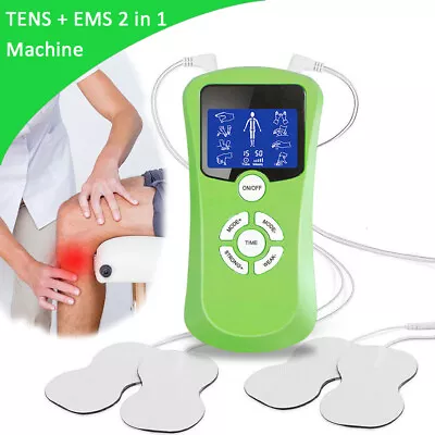 TENS Unit With TENS Pads   Gift  8 Modes 2 Channel Muscle Stimulator Pain Relief • $19.99