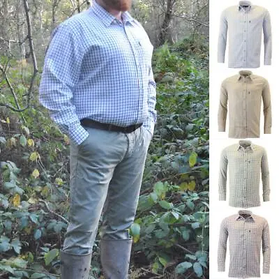 Men's Game Tattersall Long Sleeve Collared Regular Fit Country Check Shirt • £14.95