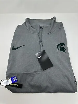 Michigan State Spartans Nike Mens Sz 2X-Large Pullover 1/4 Zip Shirt Dri-Fit MSU • $49.99