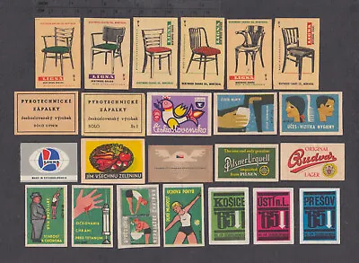 23 Old Czechoslovakian Unofficial Matchbox Labels • $1.80