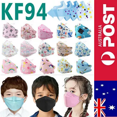 10/50PCS KF94 Kids Face Masks Children's Protection 3D Disposable Mask 4 Layer • $16.04