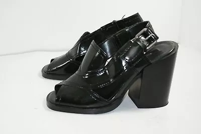 Zara Basic Collection Black Stack Heel Sandals Size 36 US 6  • $24.99