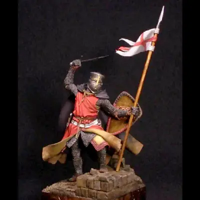 1/24 Resin Model Kit Medieval Knight Crusader Fortress Defender Unpainted • $27.31