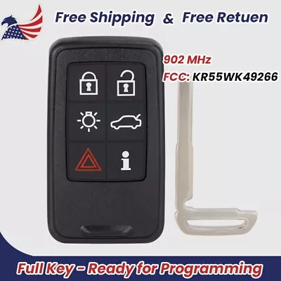 For Volvo S60 S80 V40 V60 V70 XC60 XC70 Smart Remote Key Fob 902MHz KR55WK49266 • $36.39