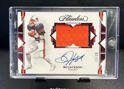 2022 Panini Flawless Collegiate Bo Jackson Patch Auto # /20 Auburn Tigers • $289.99